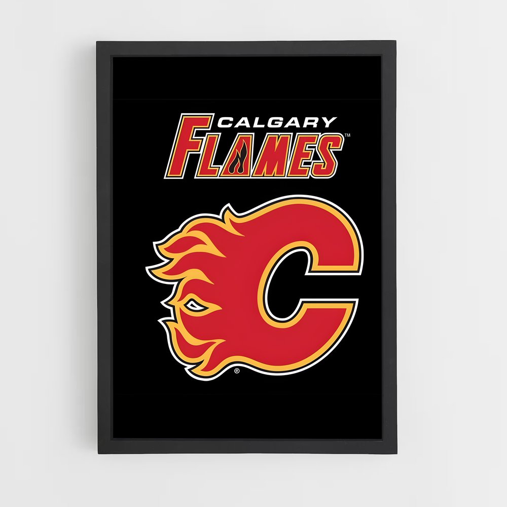 Poster Flamme de Calgary – affiche Hockey sur glace (vue 2)
